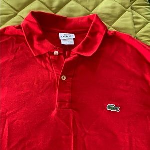 Lacoste Red Polo shirt top New never worn w/o tags